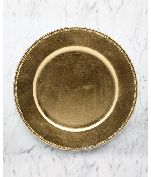 Luxe Beaded Charger Plate Dinnerware Set for 12