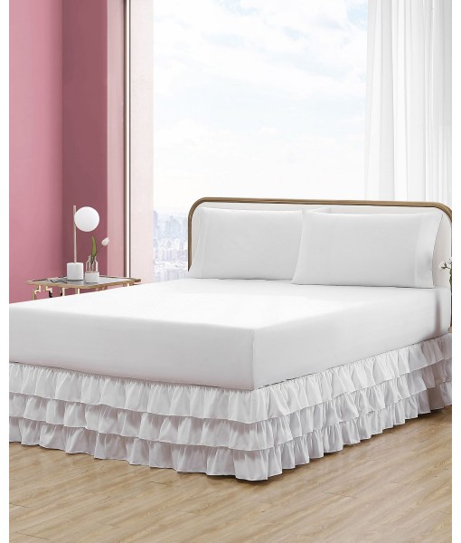 Solid Microfiber Ruffled Bedskirt  Twin