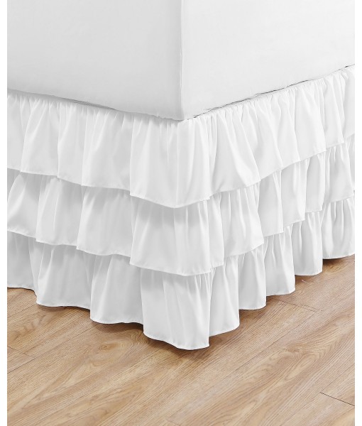 Solid Microfiber Ruffled Bedskirt  Twin