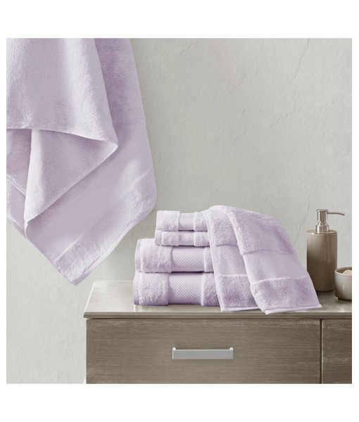 6-PC Cotton Bath Towel Set - Lavender