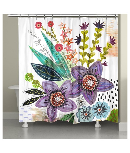 Violet Blooms Shower Curtain