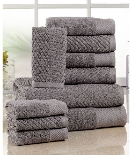 Spa 100% Cotton Jacquard 10 Piece Towel Set