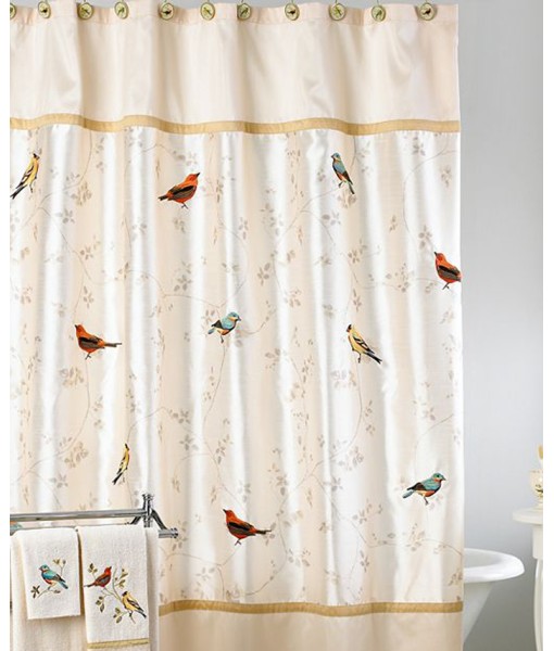 Bath Accessories  Gilded Birds Shower Curtain