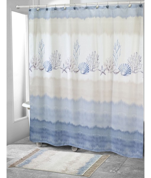 Abstract Coastal Shower Curtain